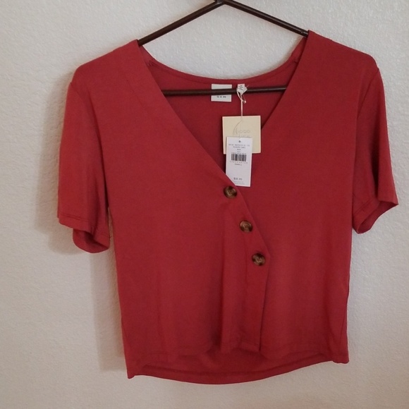 Buckle Tops - Buckle cropped top, size S